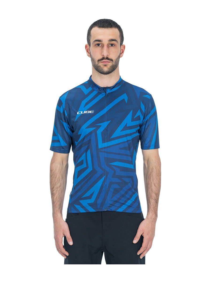 Cube ATX Trikot Full Zip CMPT kurzarm, blue - Bild 2