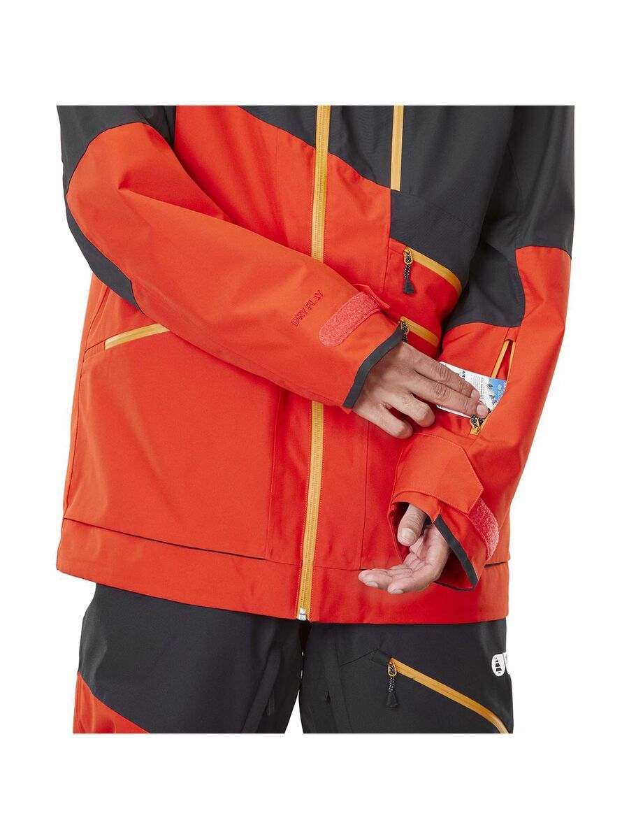 Picture Alpin Jacket, black/pumpkin red - Bild 8
