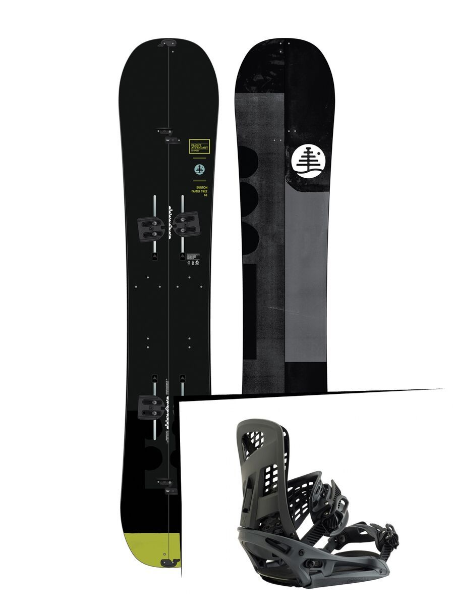 Set: Burton Family Tree Flight Attendant X Split 2019 + Burton Genesis X EST black matte - Bild 1