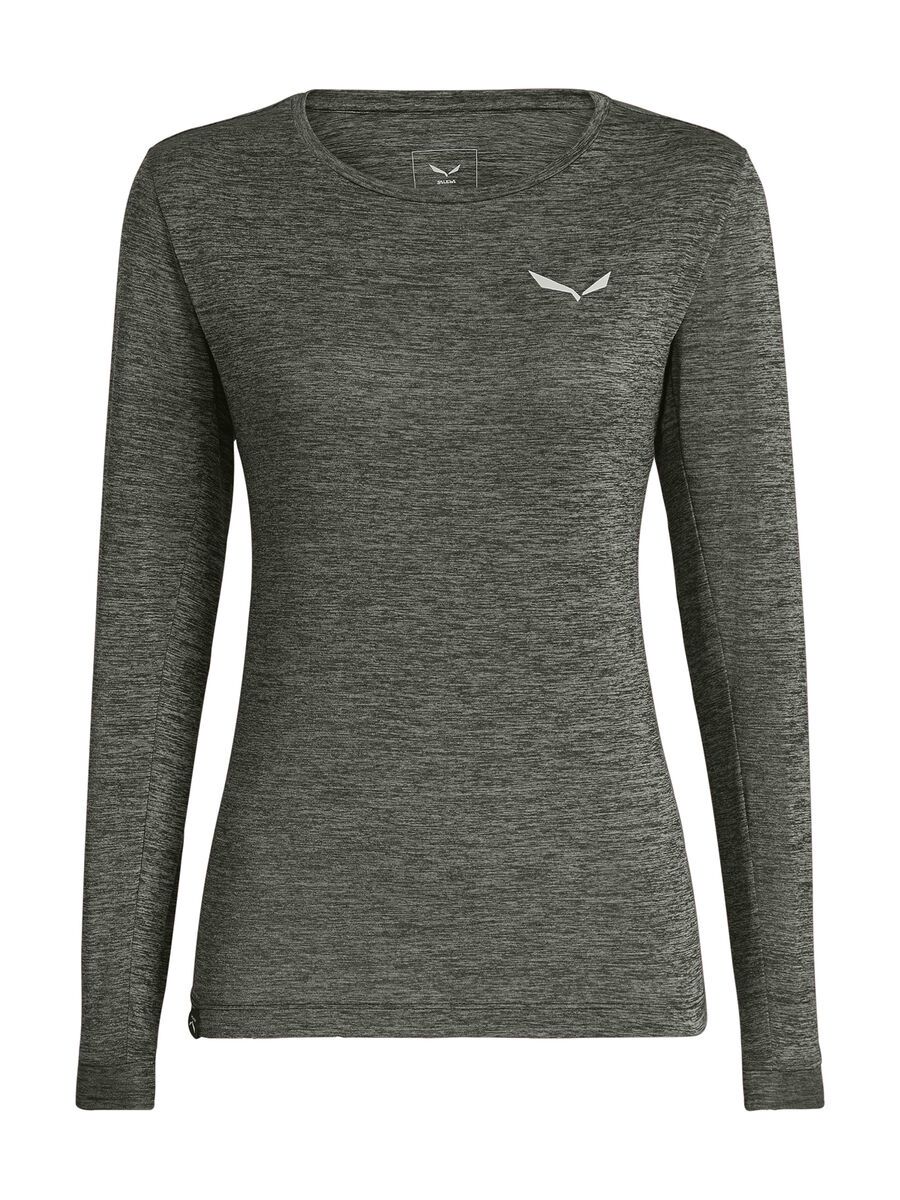 Salewa Puez Melange Dry’Ton Langarm Tee Damen, pastel green melange - Bild 1