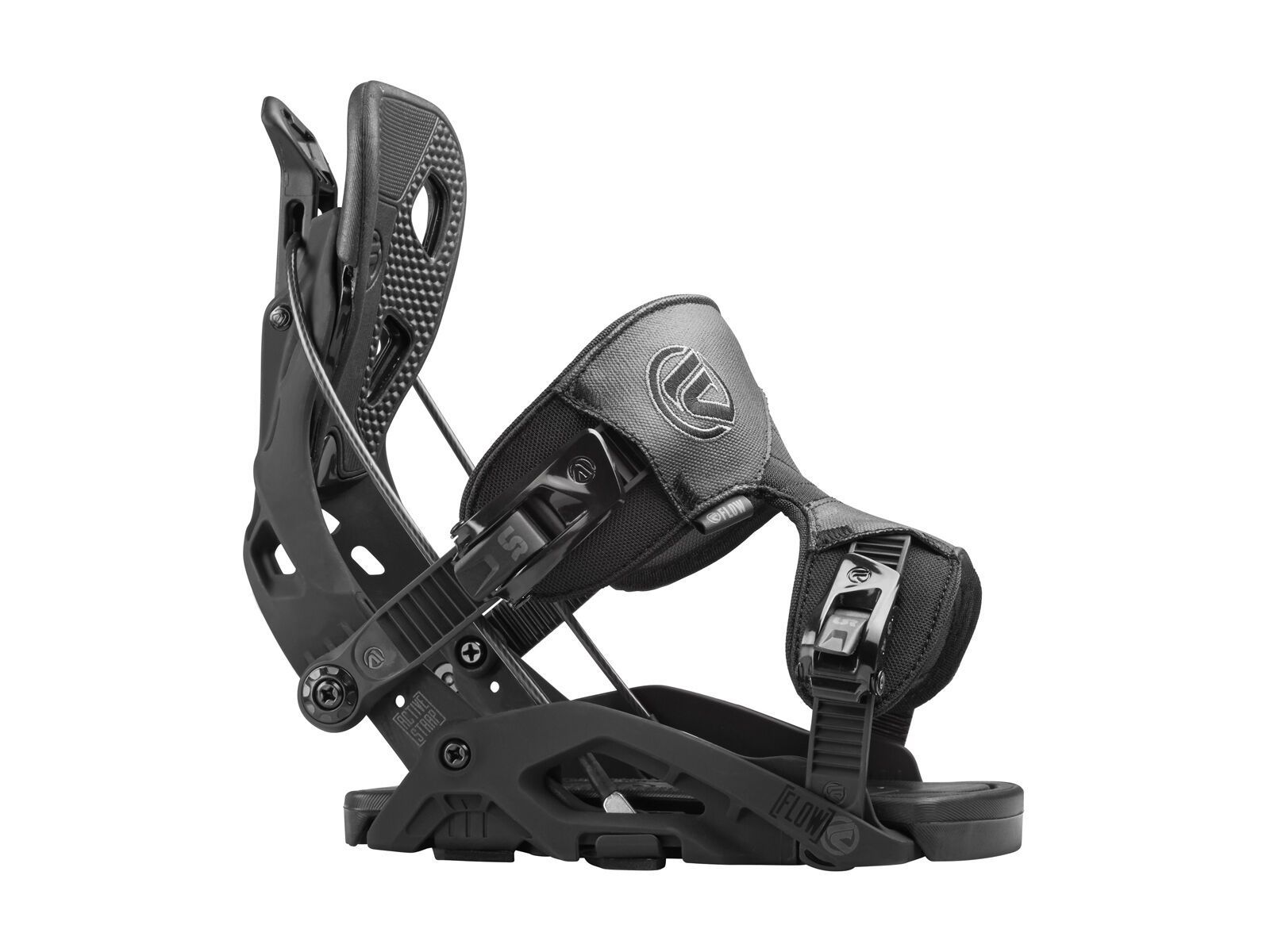 Set: Ride Warpig Small 2017 + Flow Fuse 2016, black - Snowboardset - Bild 3