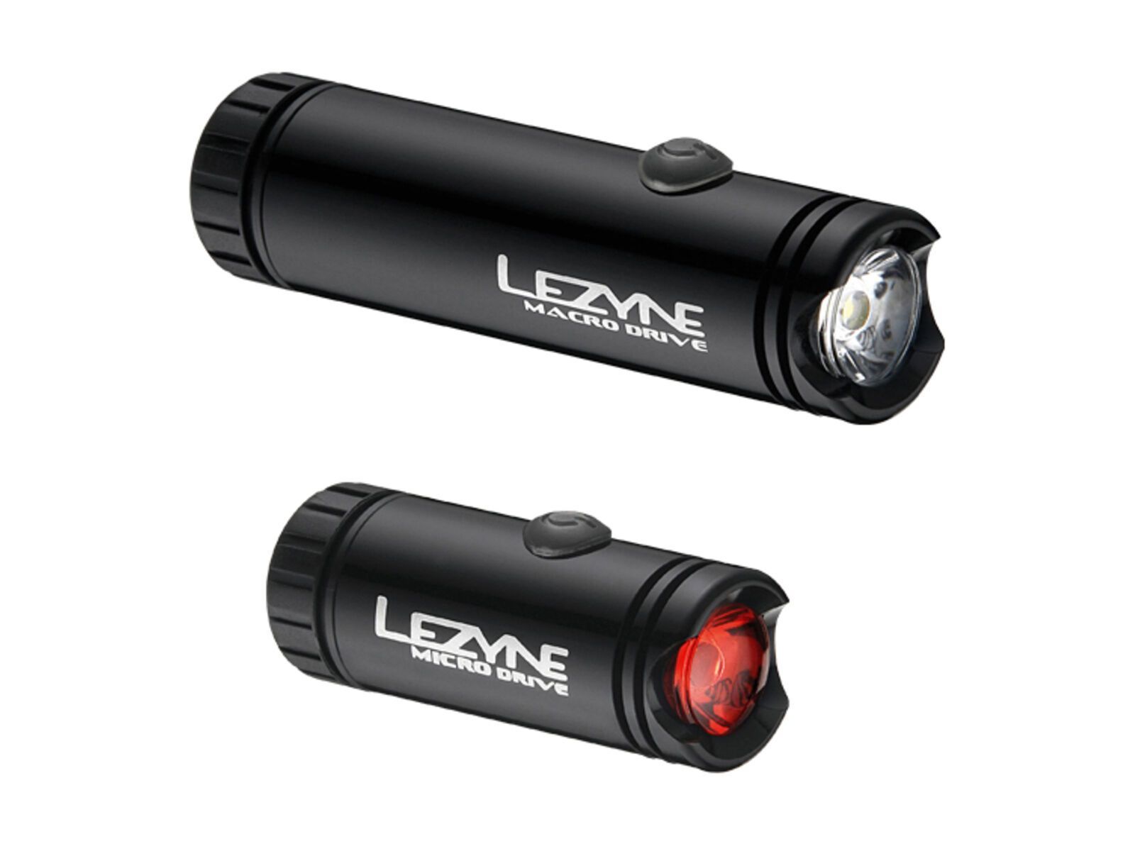 Lezyne LED Macro Drive white & LED Micro Drive red, gloss black - Bild 1