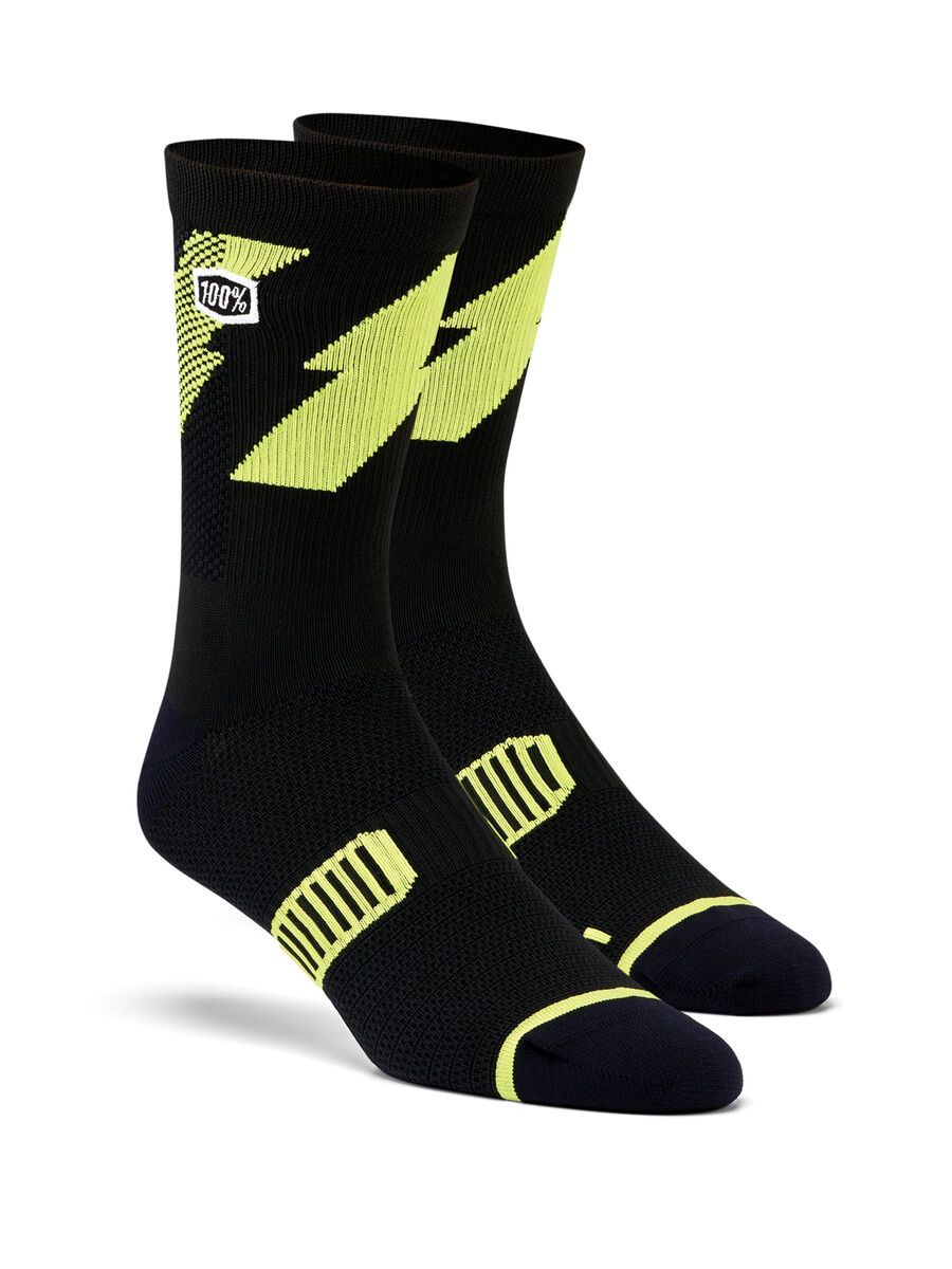 100% Bolt Performance Socks, lime/black - Bild 1
