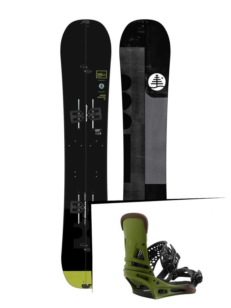 Set: Burton Family Tree Flight Attendant X Split 2019 + Burton Malavita camp on green - Bild 1