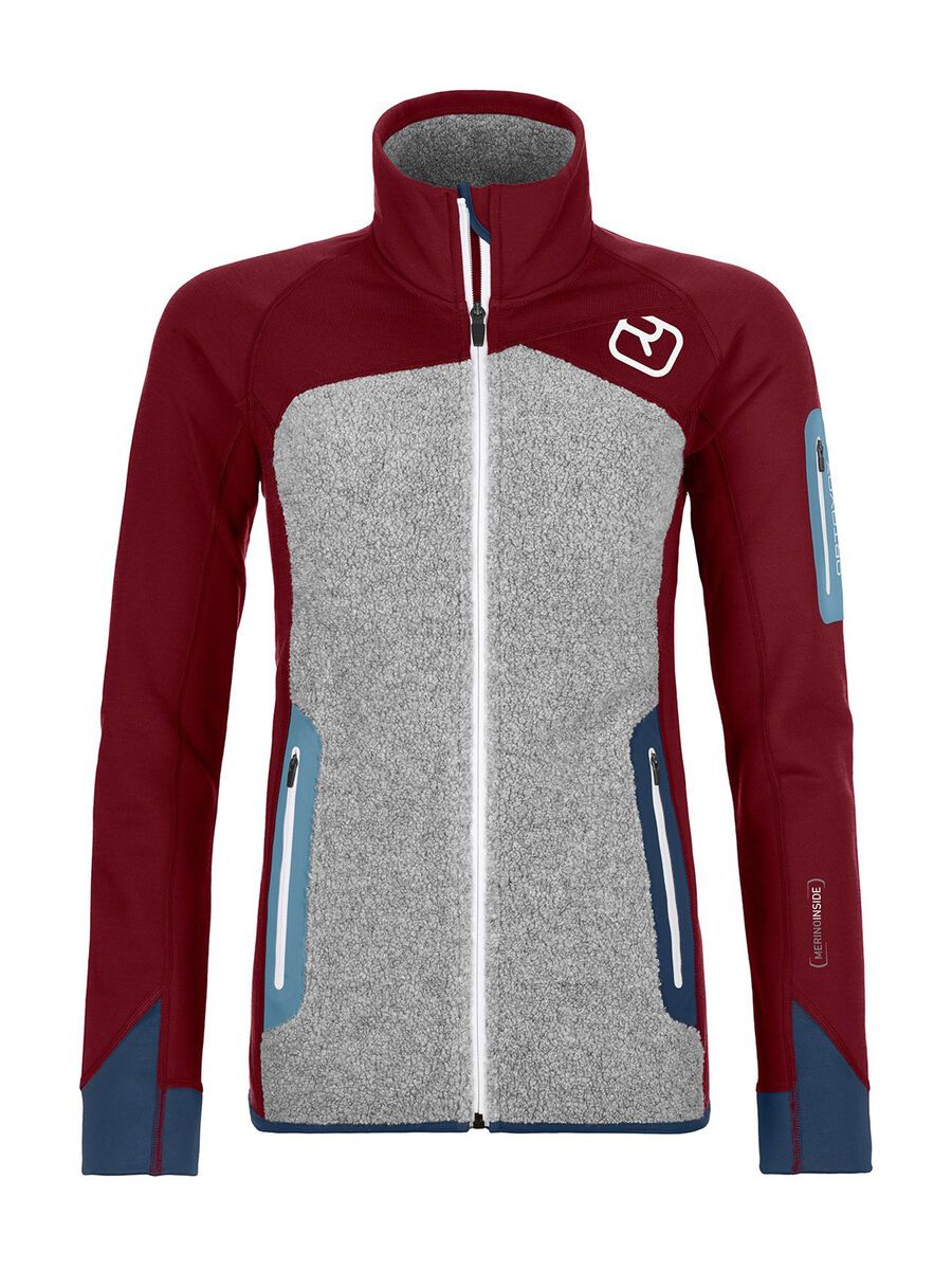 Ortovox Merino Fleece Plus Jacket W, dark blood - Bild 1
