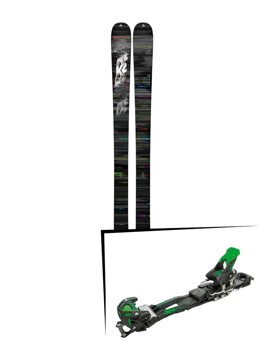Set: K2 SKI Press 2018 + Tyrolia Adrenalin 16 solid black flash green - Bild 1
