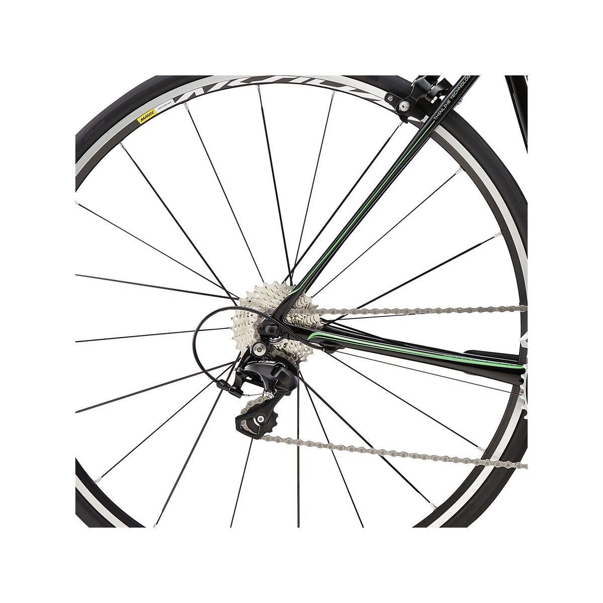 Cannondale SuperSix Evo Women's 105 5, jet black w/ viserker green and nearly black, gloss - Bild 4