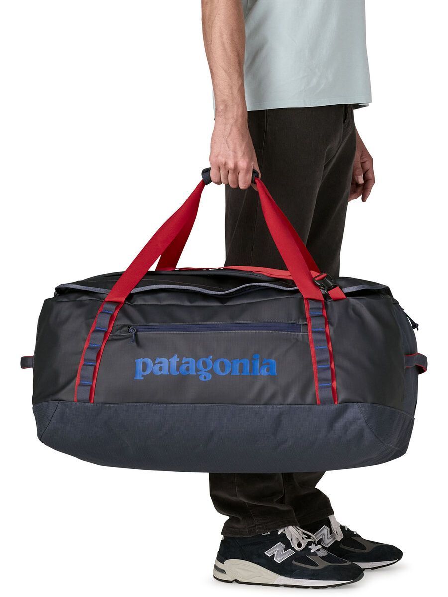 Patagonia Black Hole Duffel 70L, smolder blue w/amanita red - Bild 4