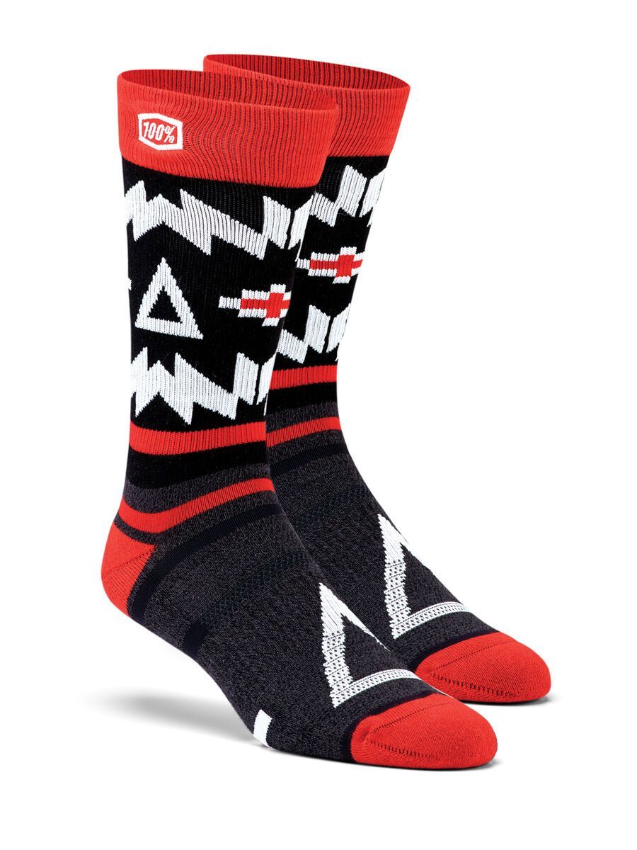 100% Jeronimo Athletic Socks, black/red - Bild 1