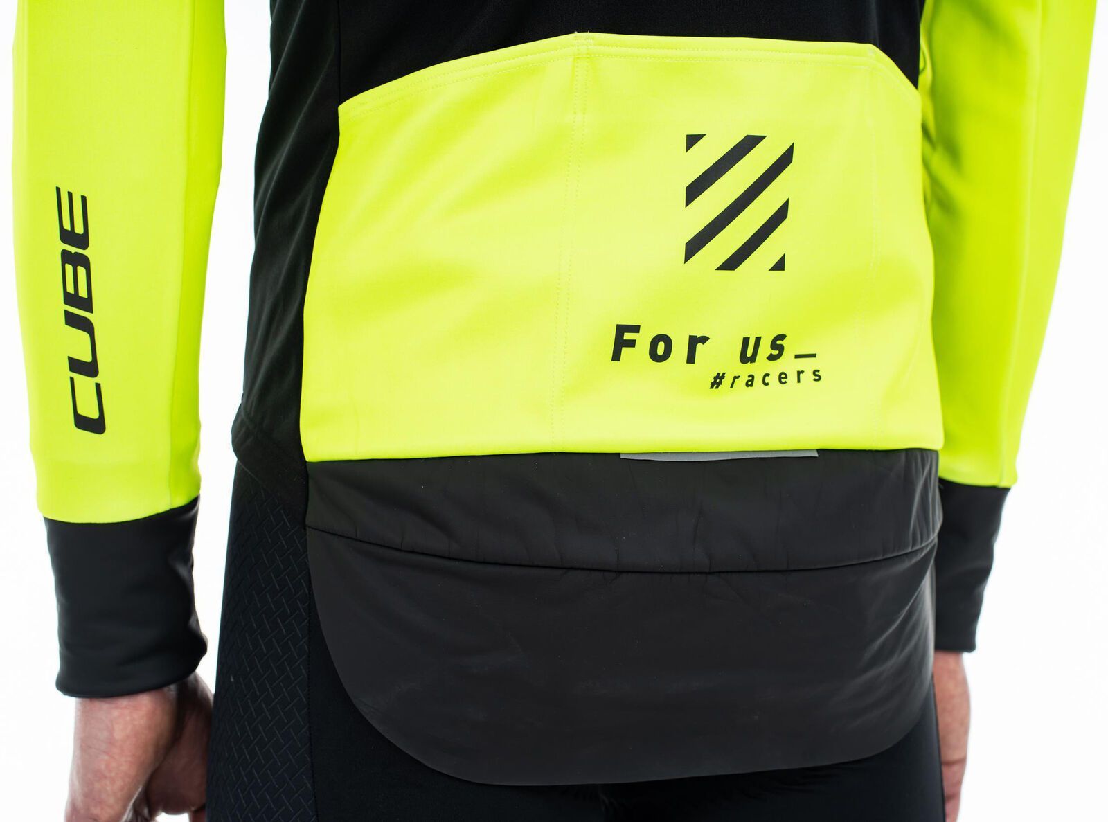 Cube Blackline Softshelljacke Safety, black`n`neon yellow - Bild 4