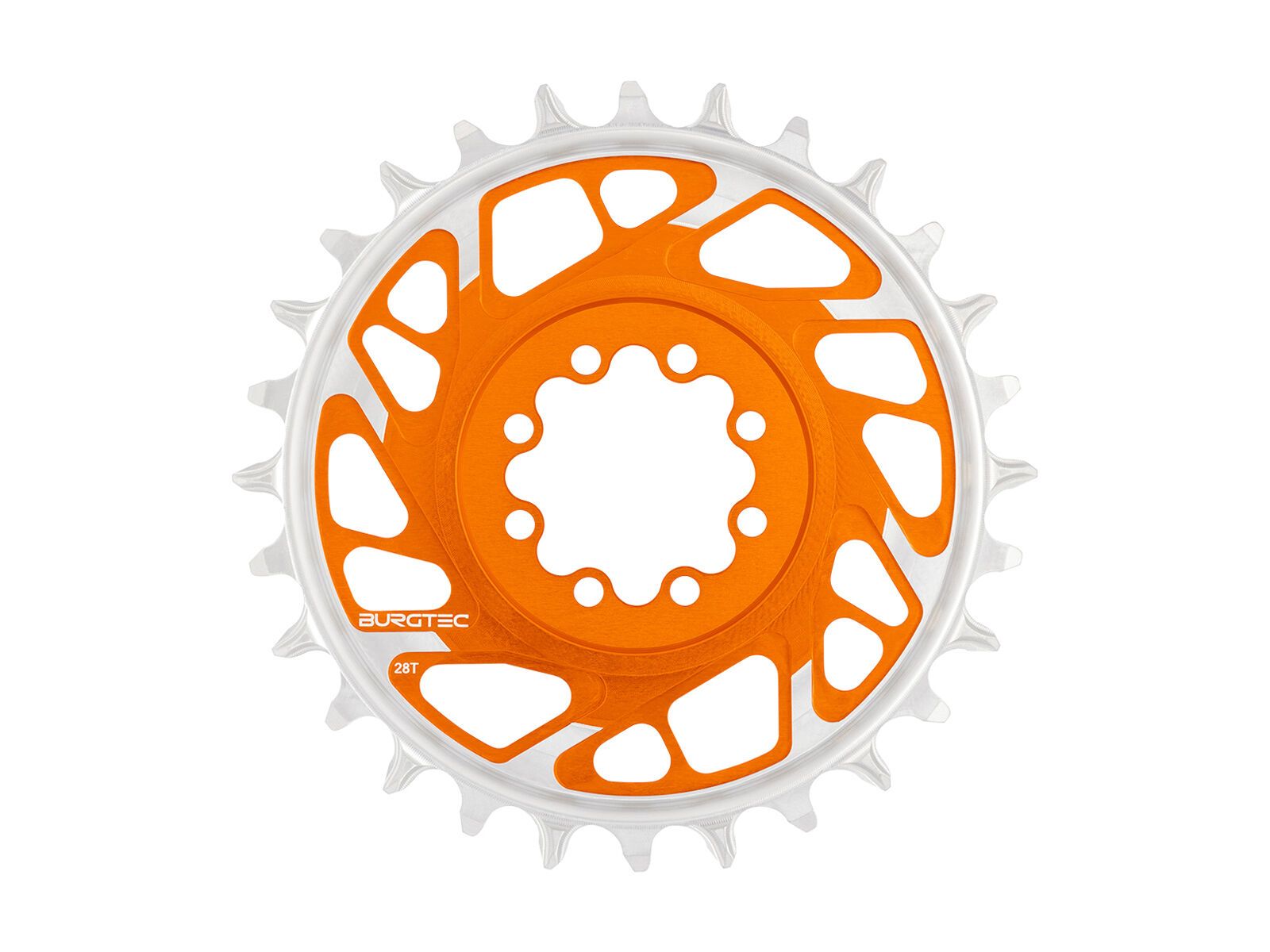 Burgtec 3 mm Offset Thick Thin Chainring SRAM 8-Bolt, iron bro orange - Bild 1