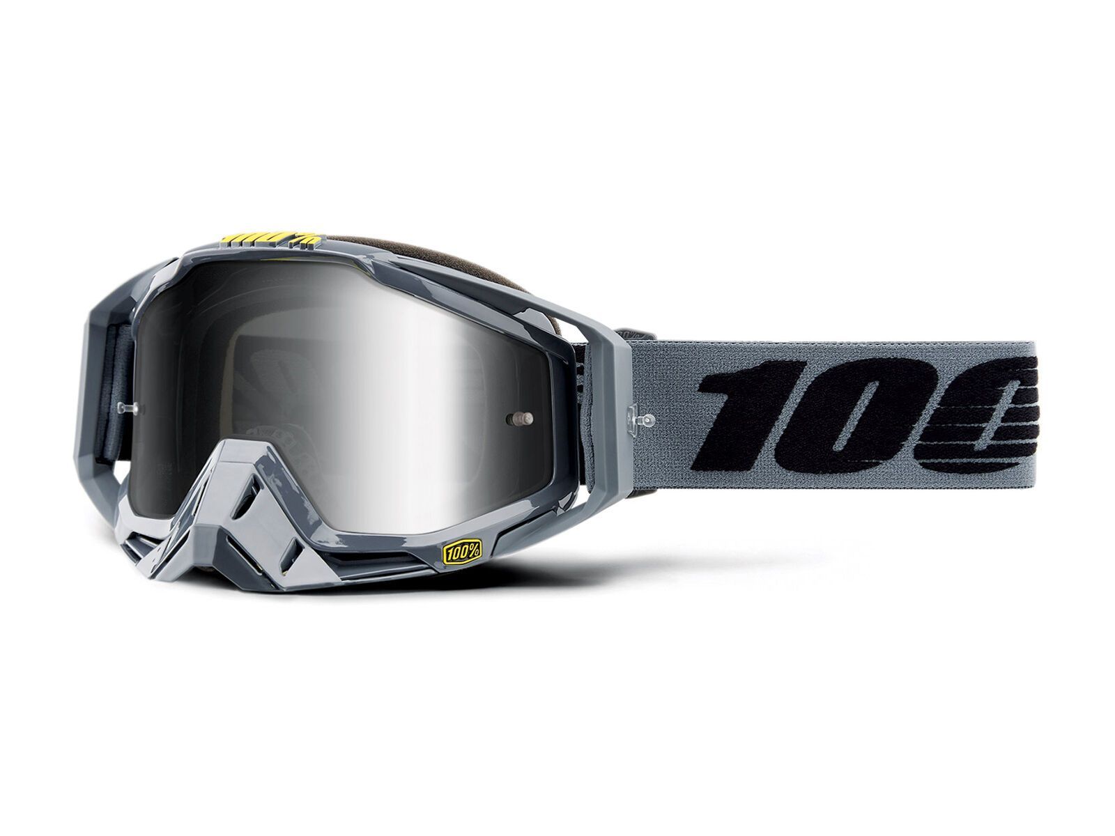 100% Racecraft inkl. WS, nardo/Lens: mirror silver - Bild 1