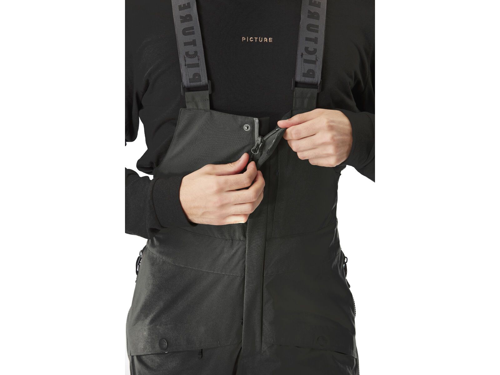 Picture Avening Bib Pants, black - Bild 7