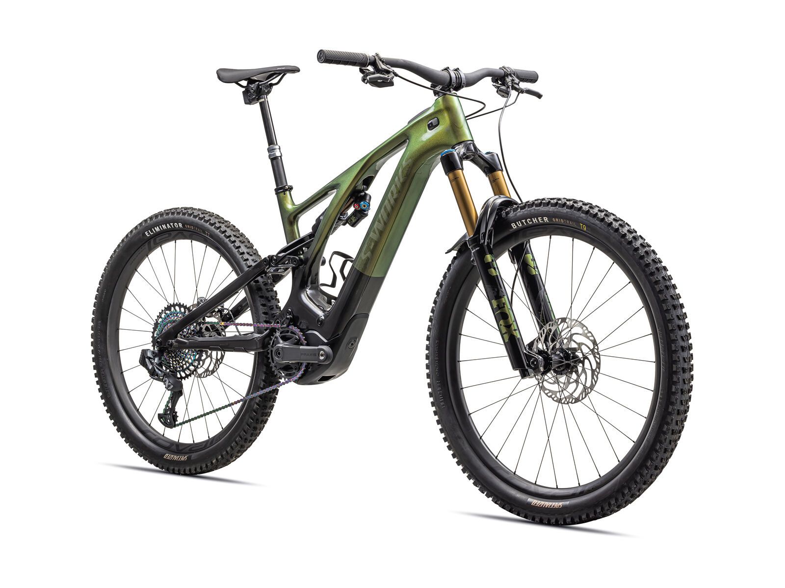 Specialized S-Works Turbo Levo - SRAM XX1 Eagle AXS, gold pearl over carbon carbon - Bild 2