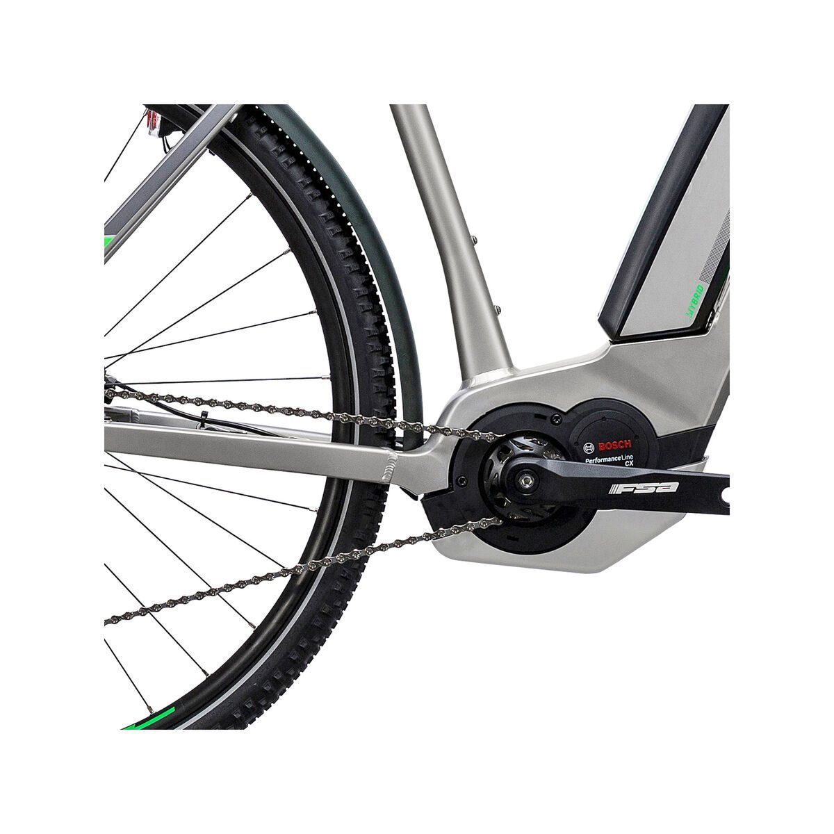 Cube Cross Hybrid Race Allroad 500, silver´n´green - Bild 3