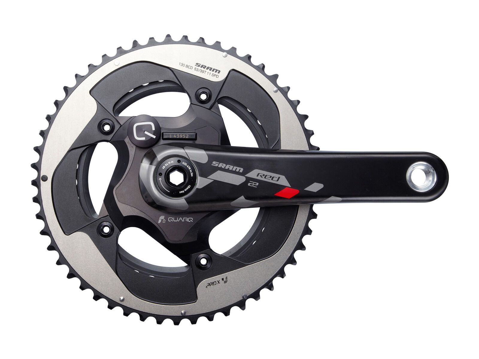 SRAM Red 22 Quarq Power Meter - BB30, 2x11, 53/39 Z, schwarz-carbon - Bild 1
