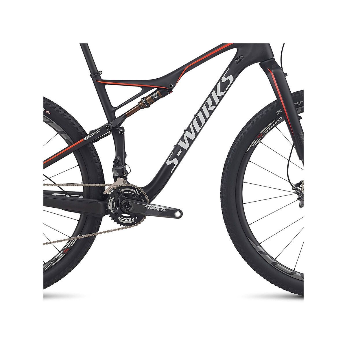 Specialized S-Works Epic FSR Carbon Di2 29, satin gloss carbon/rocket red/white - Bild 3