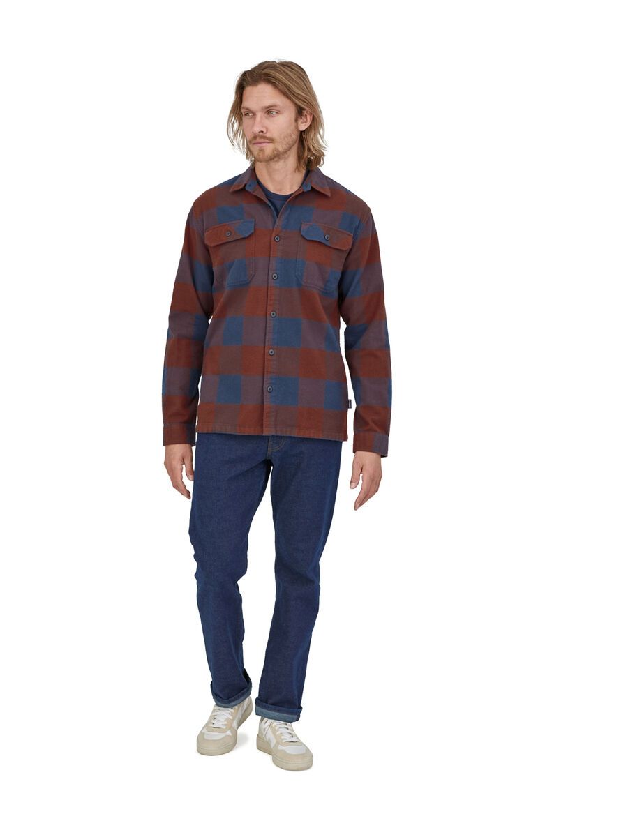 Patagonia Men’s Long-Sleeved Organic Cotton Flannel Shirt, mountain plaid: smolder blue - Bild 4