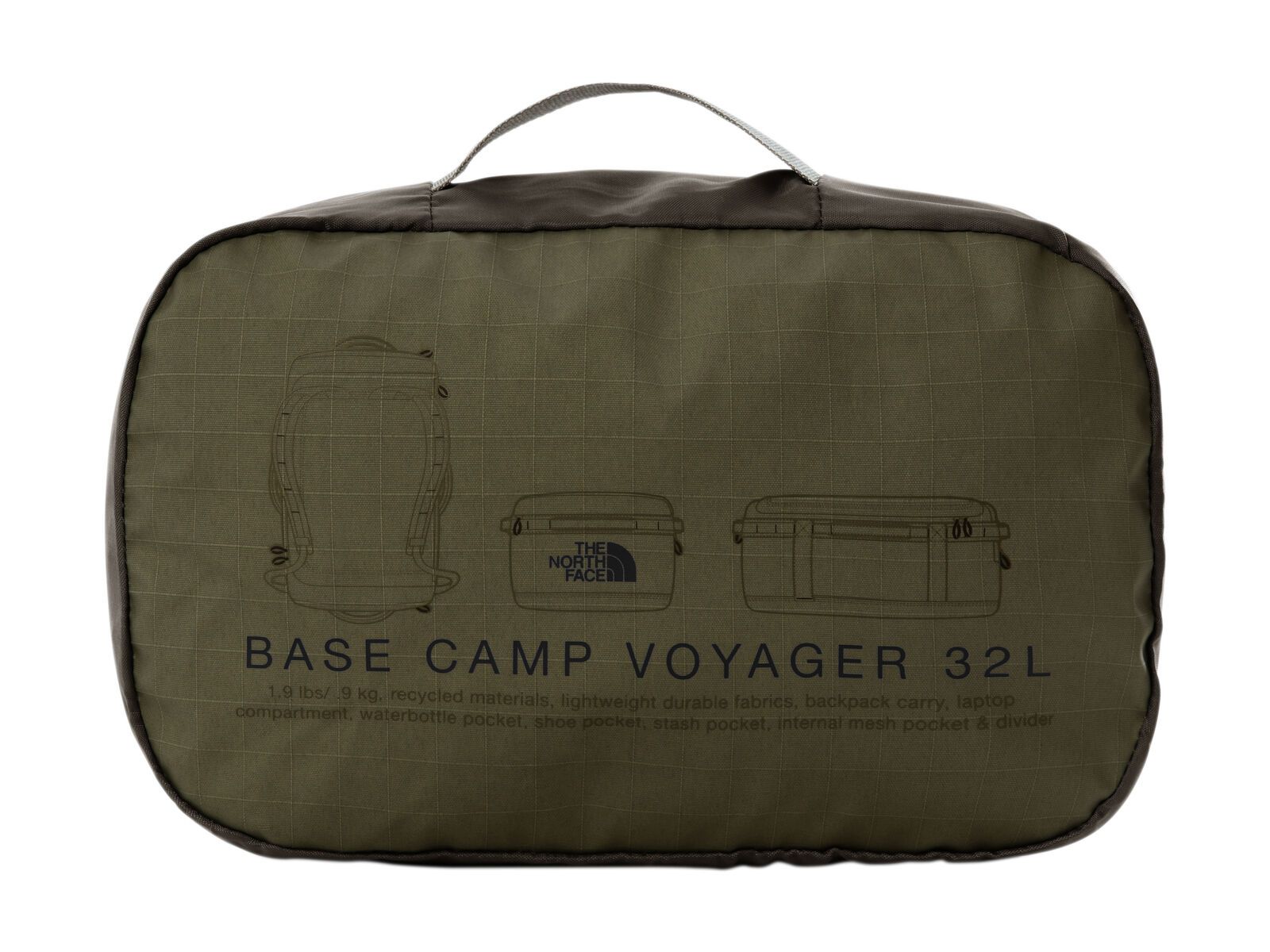 The North Face Base Camp Voyager Duffel 32 L, new taupe green-tnf black - Bild 7