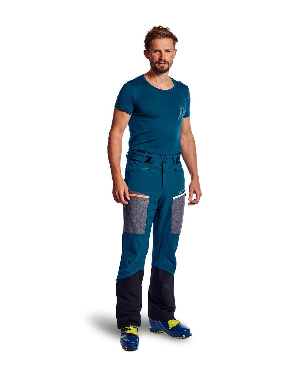 Ortovox Merino Naturtec Plus Pordoi Pants M, petrol blue - Bild 7