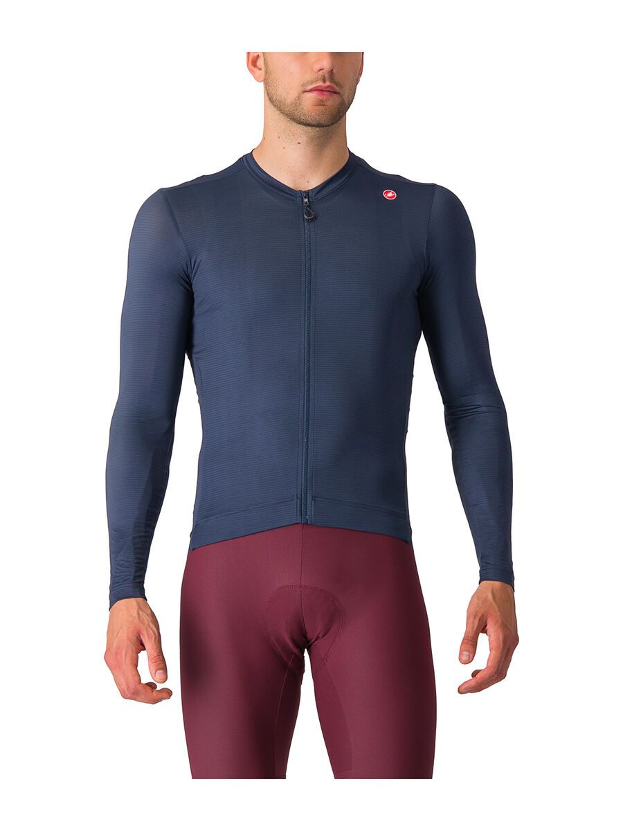 Castelli Espresso LS Jersey, belgian blue/silver moon - Bild 1