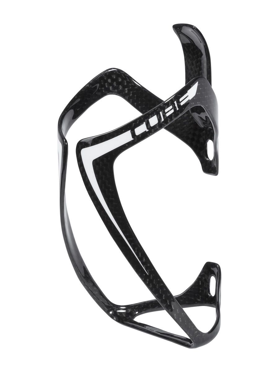 Cube Flaschenhalter HPC, 3k carbon, glossy black´n´white - Bild 1