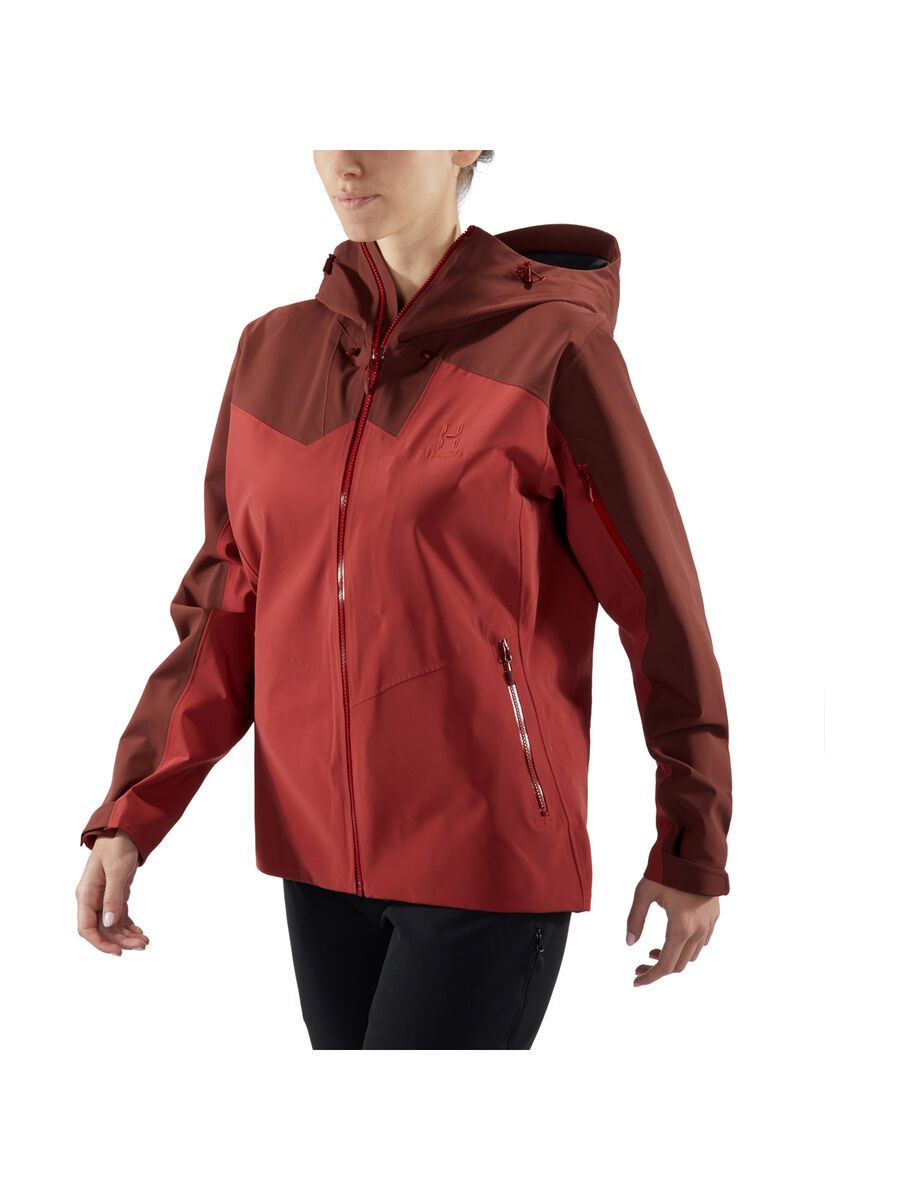 Haglöfs Stipe Jacket Women, brick red/maroon red  - Bild 3