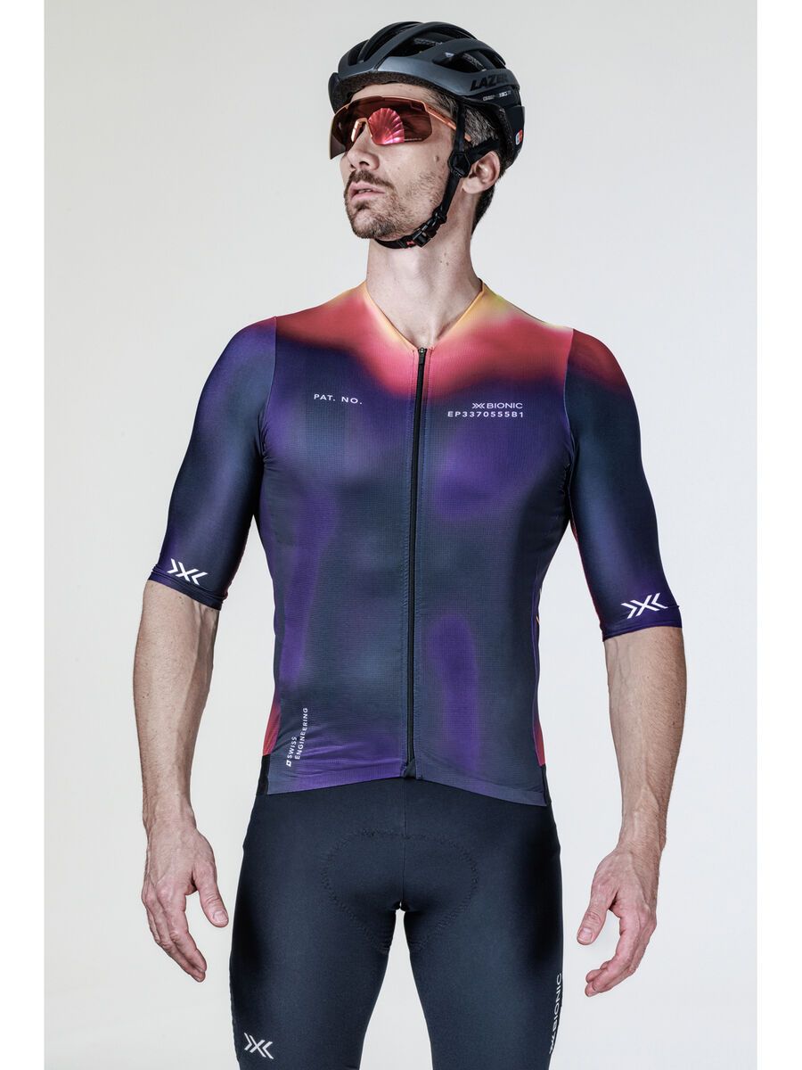 X-Bionic Corefusion Men's Cycling Short Sleeve Aero Jersey, heatmap - Bild 3