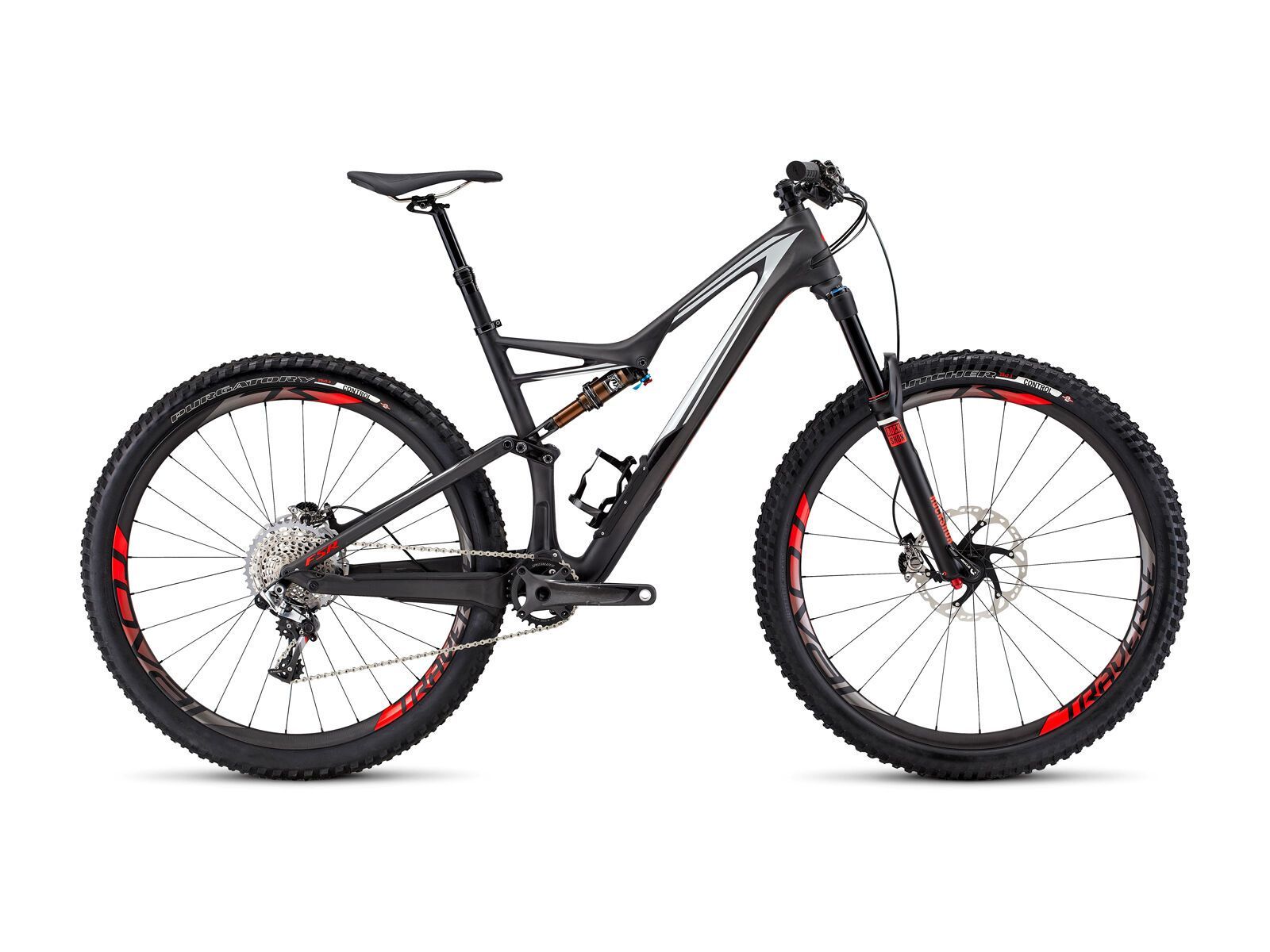 Specialized S-Works Stumpjumper FSR 29, satin/gloss carbon/dirty white/rocket red - Bild 1
