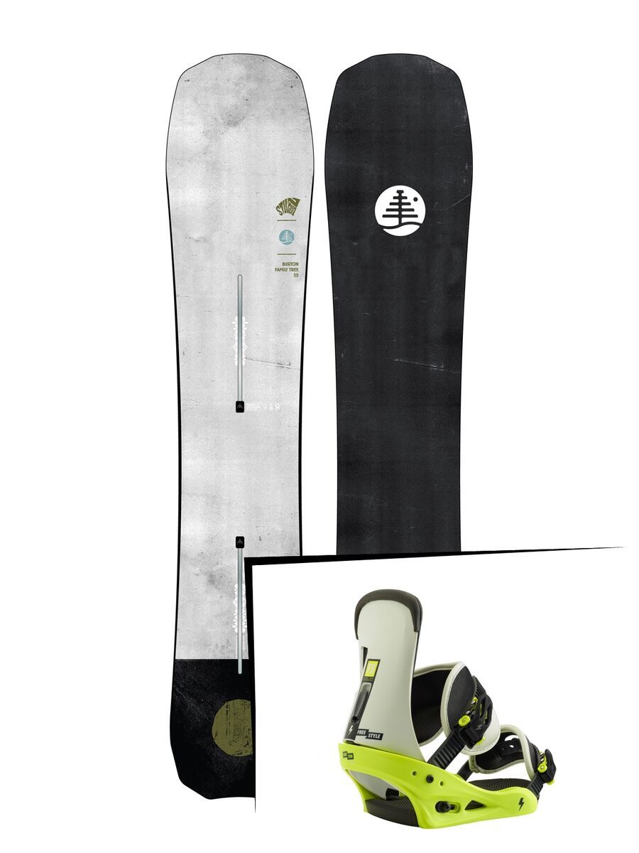 Set: Burton Family Tree Stun Gun 2019 + Burton Freestyle mtn dude green - Bild 1