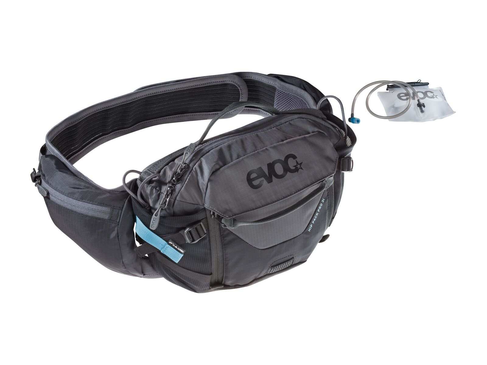 Evoc Hip Pack Pro 3 + Hydration Bladder 1,5, black/carbon grey - Bild 1