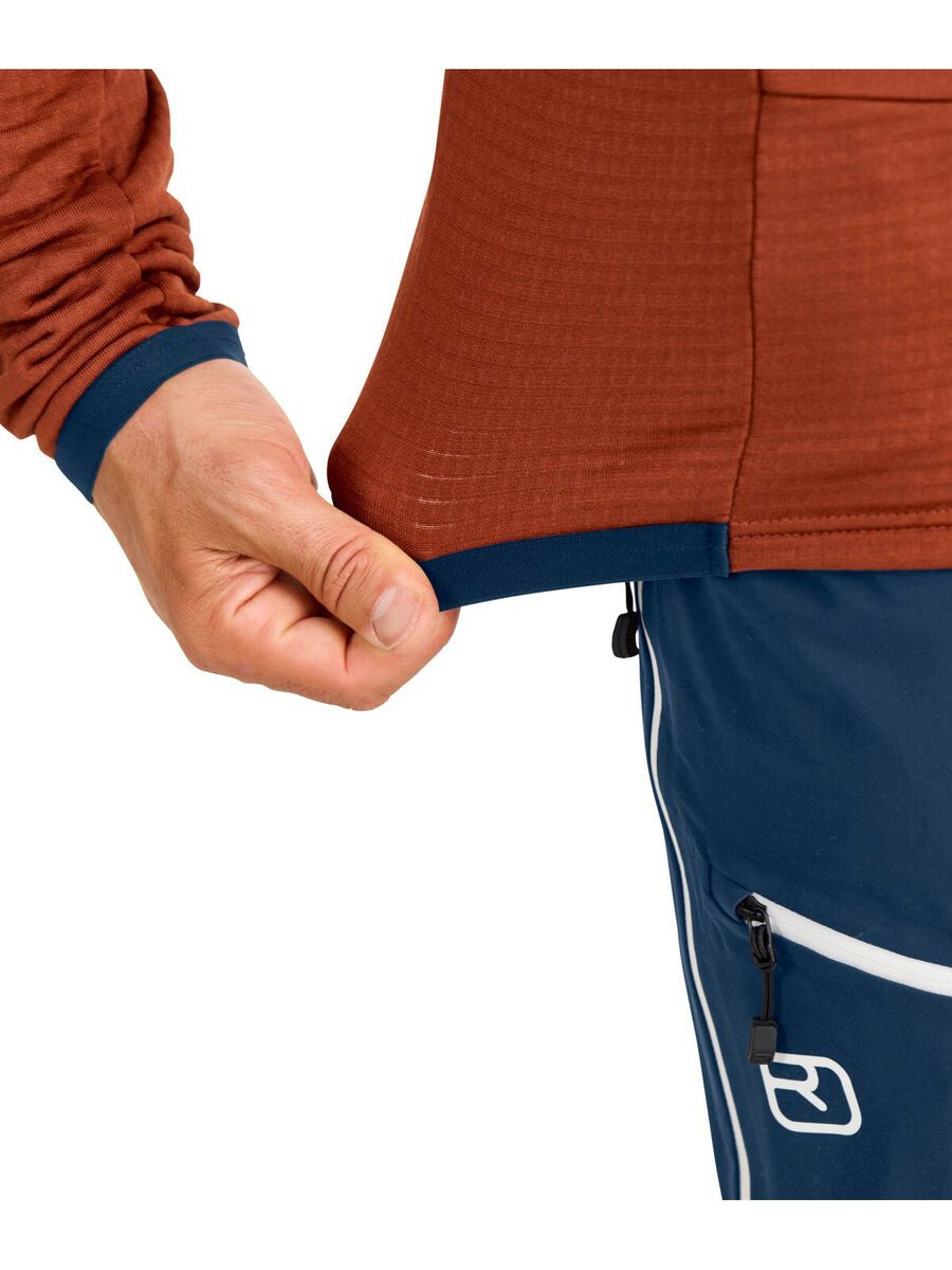 Ortovox Merino Fleece Grid Hoody M, clay orange - Bild 6