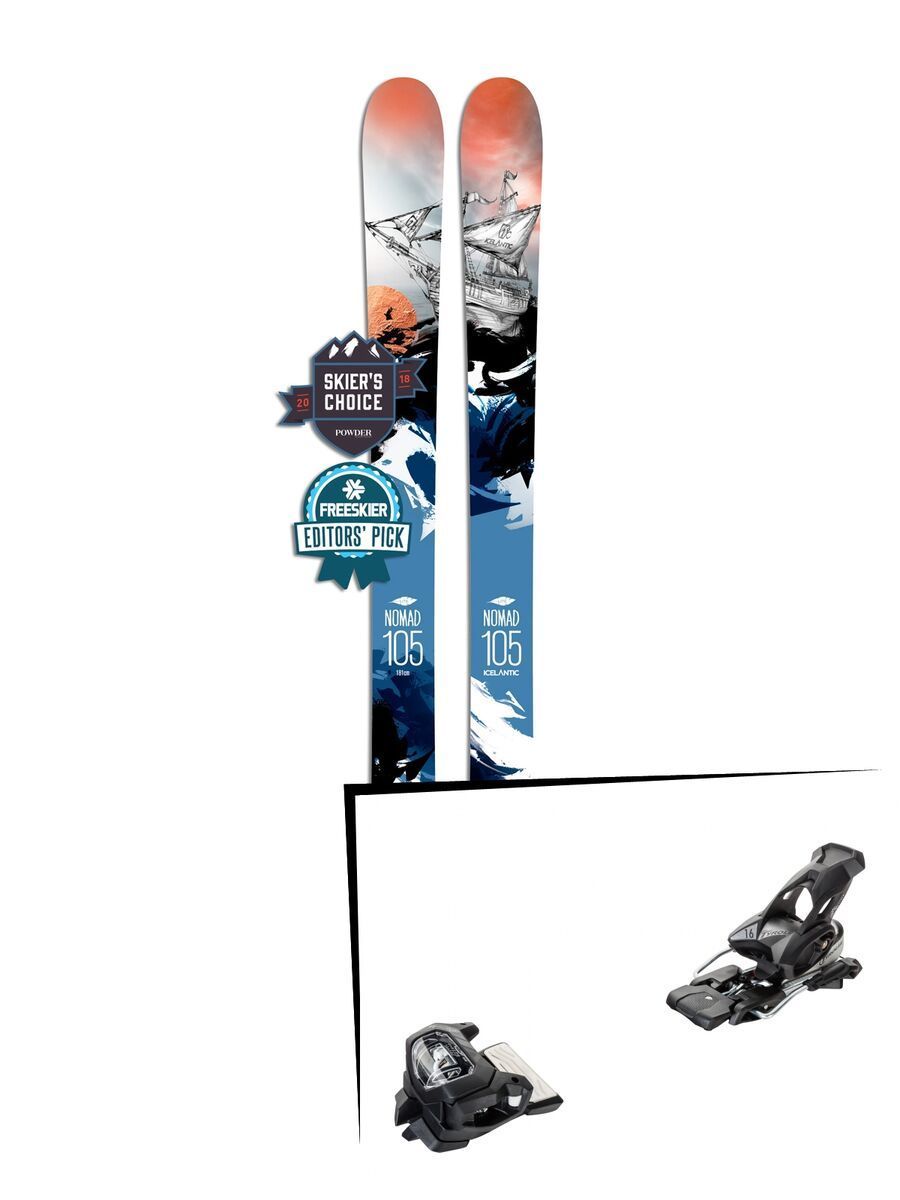 Set: Icelantic Nomad 105 Lite 2018 + Tyrolia Attack² 16 GW solid black - Bild 1