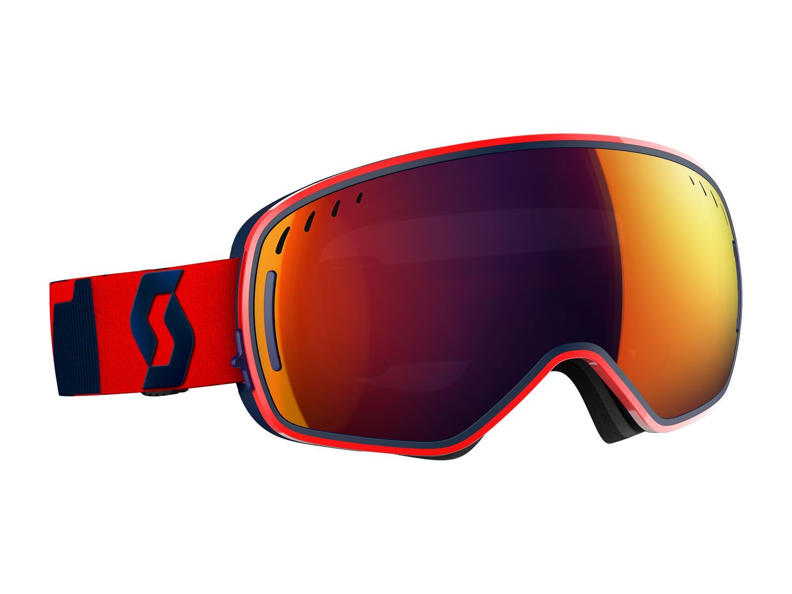 Scott LCG inkl. Wechselscheibe, fluo red eclipse blue/Lens: solar red chrome - Bild 1