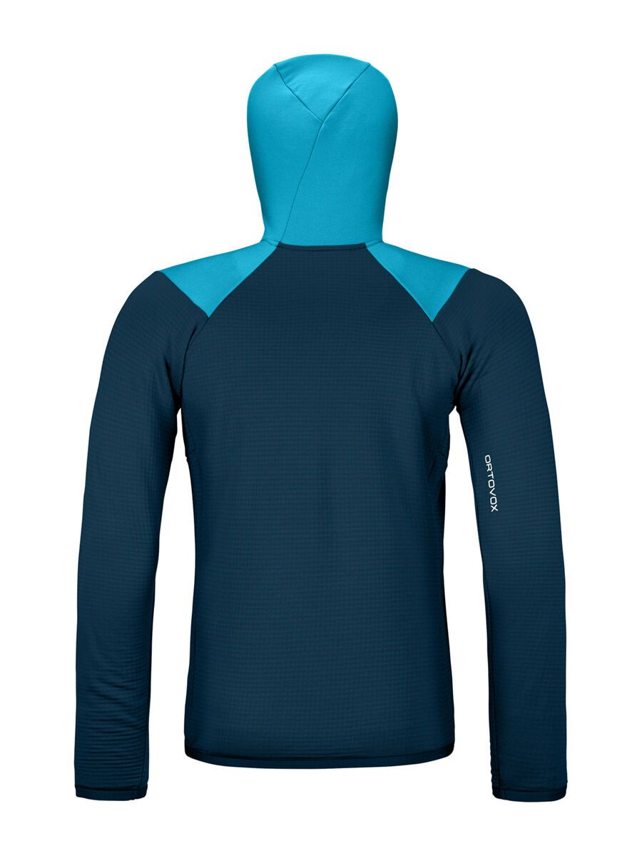 Ortovox Merino Fleece Grid Hoody M, mountain blue - Bild 2