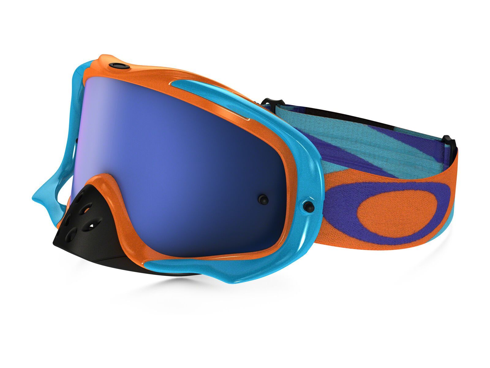 Oakley Crowbar MX Heritage Racer Goggle, bright orange/Lens: ice iridium - Bild 1