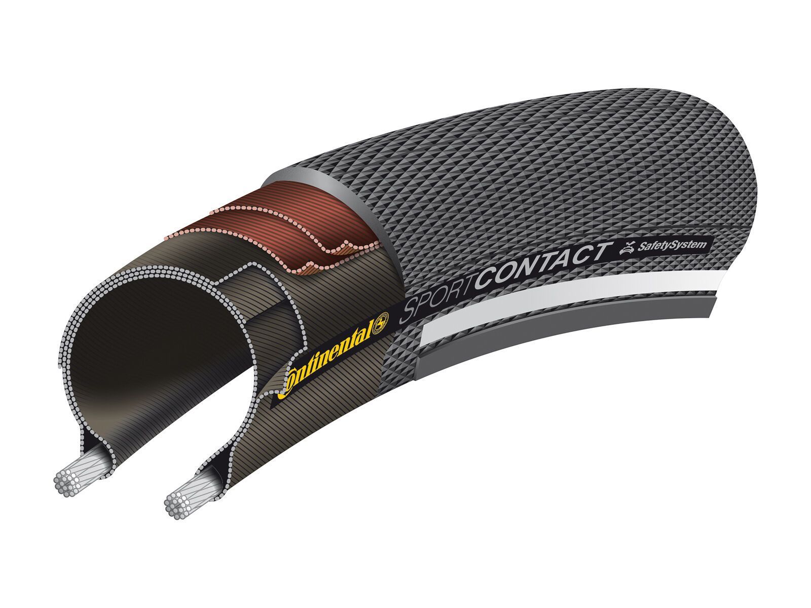 Continental Sport Contact II Double SafetySystemBreaker, 28 Zoll, black-reflex - Bild 3