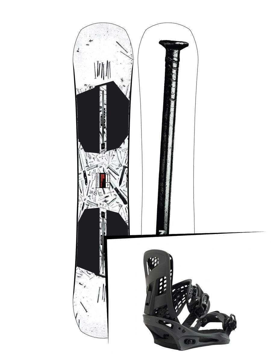 Set: Burton Name Dropper 2019 + Burton Genesis X black matte - Bild 1