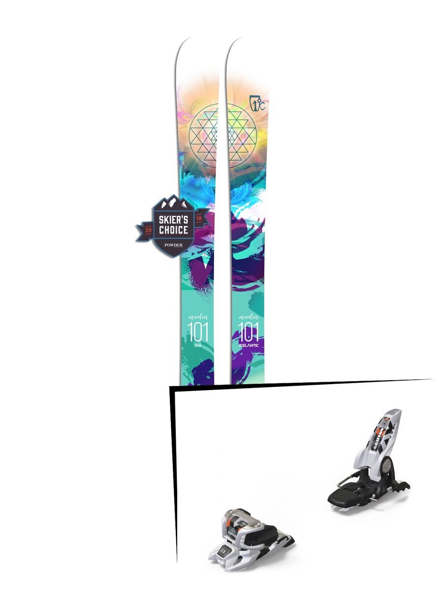 Set: Icelantic Maiden 101 2018 + Marker Griffon 13 ID white - Bild 1
