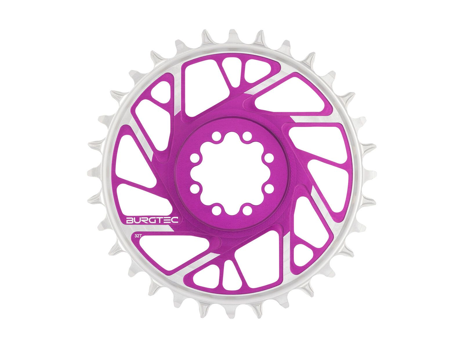 Burgtec 3 mm Offset Thick Thin Chainring SRAM 8-Bolt, purple rain - Bild 9