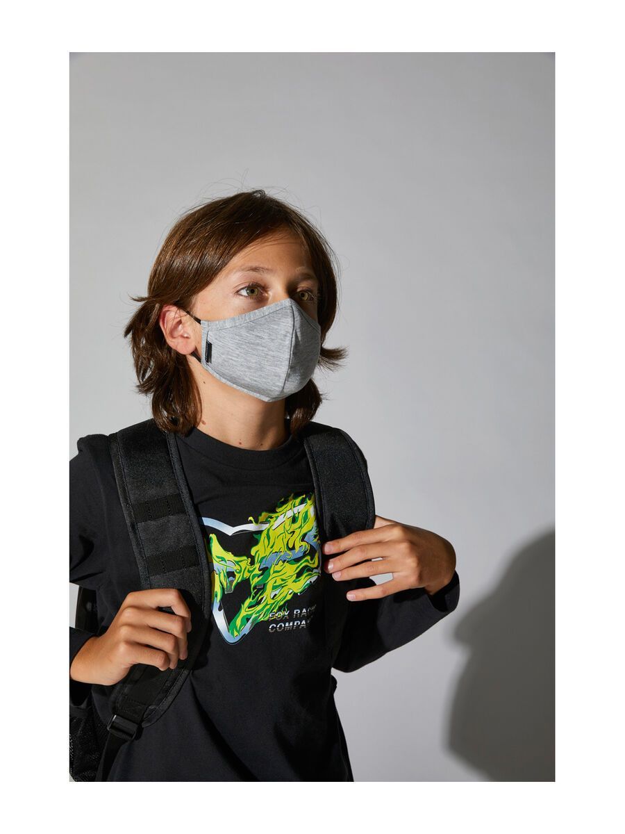 Fox Youth Face Mask (nicht retournierbar), heather grey - Bild 9