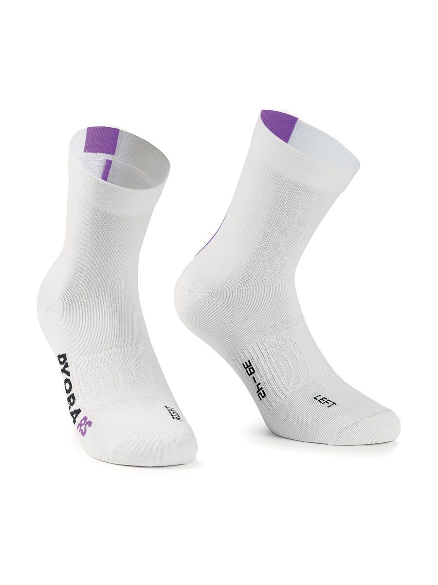 Assos Dyora RS Summer Socks, white violet - Bild 1