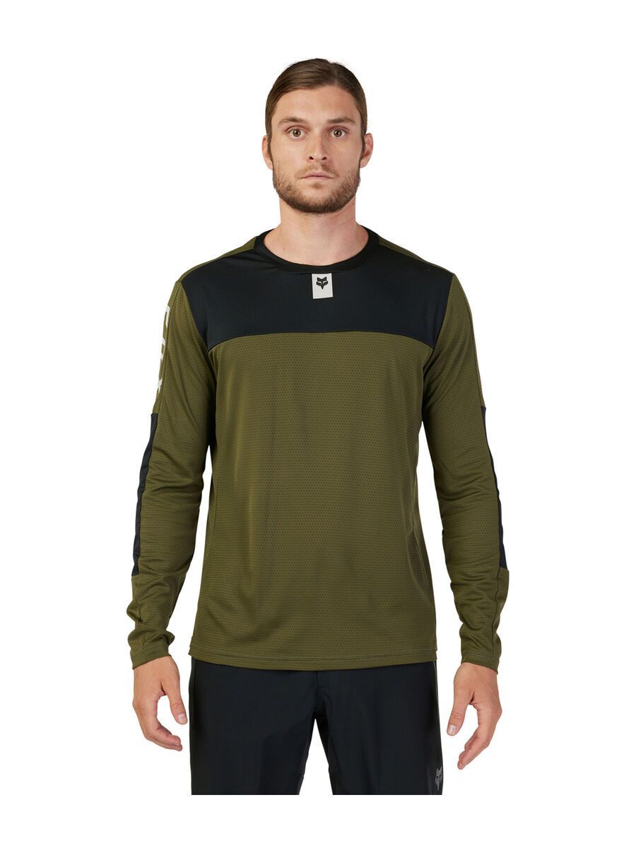 Fox Defend LS Jersey Fox Head, olive green - Bild 1