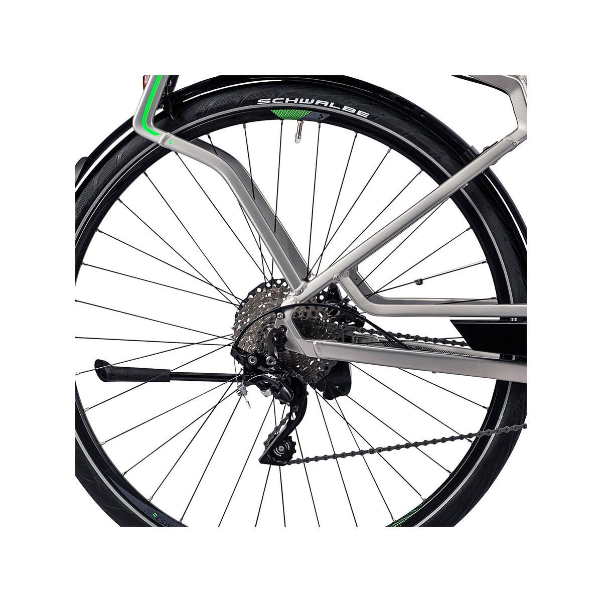 Cube Touring Hybrid Pro 400, silver´n´flashgreen - Bild 4