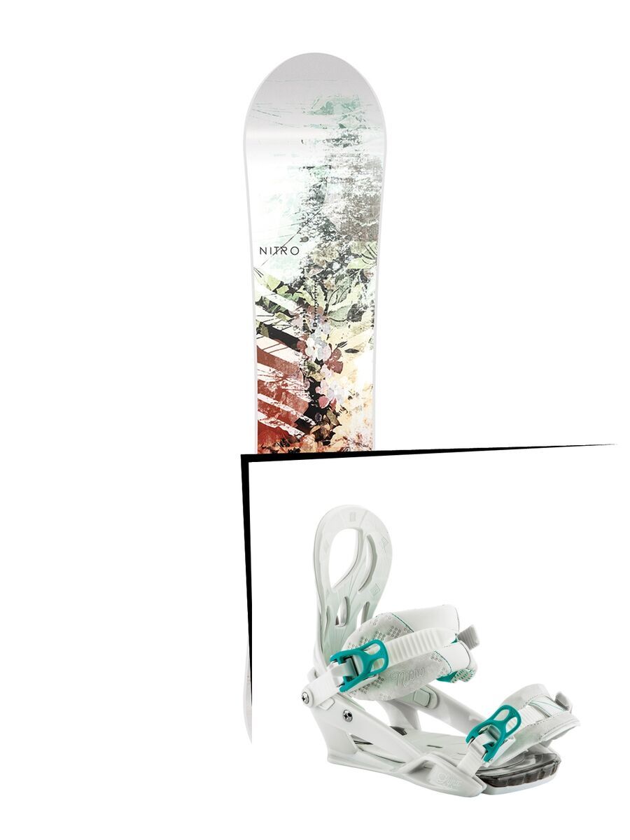 Set: Nitro Lectra 2017 + Nitro Lynx 2017, chalk - Snowboardset - Bild 1