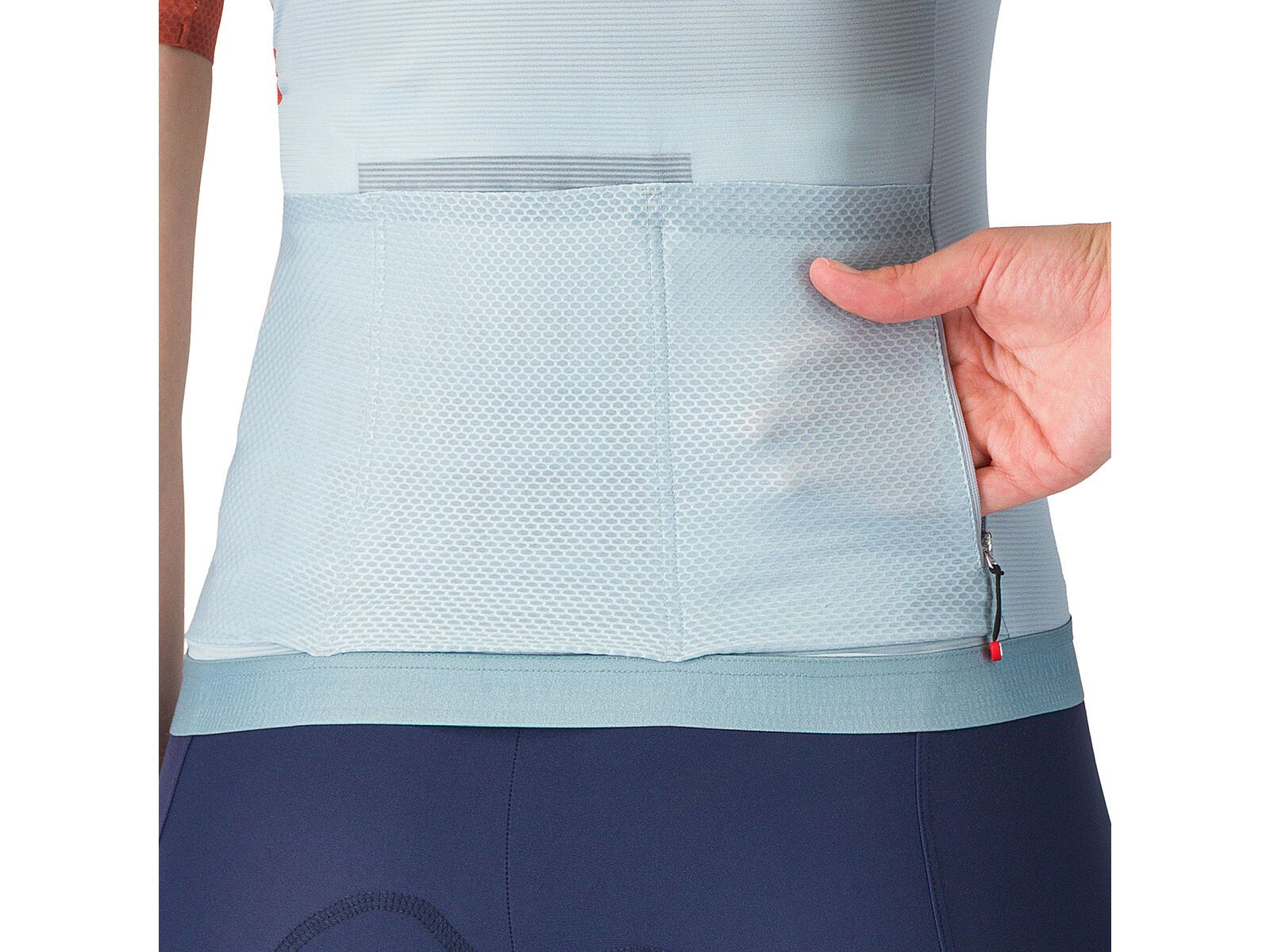 Castelli Corretto W Jersey, winter sky/hot sauce - Bild 5