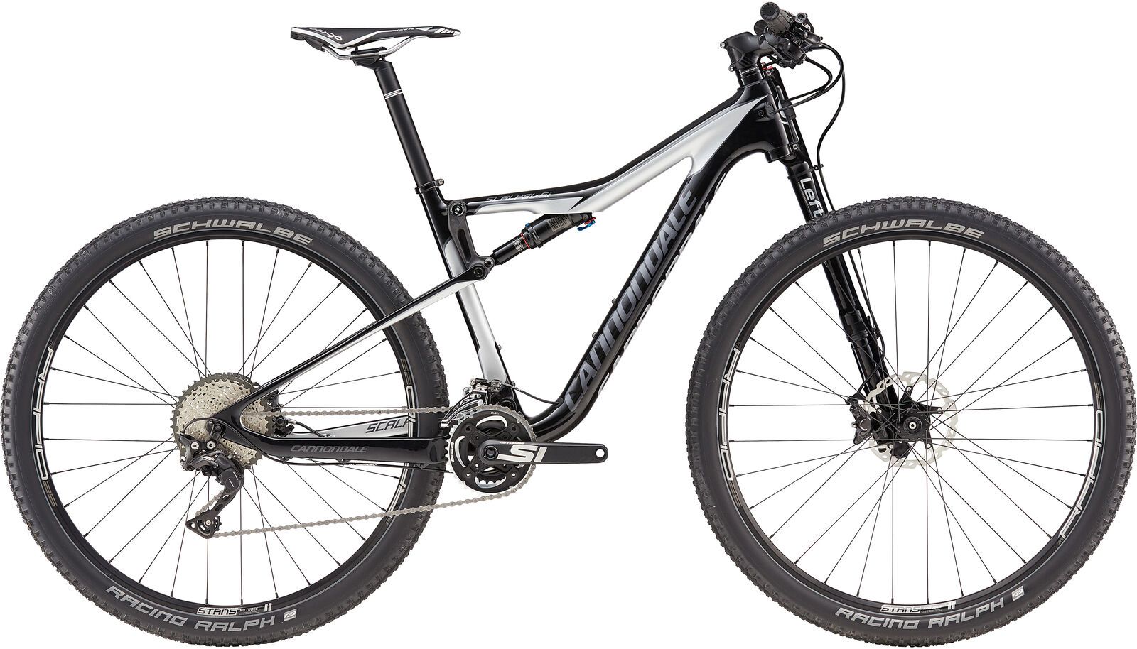 Cannondale Scalpel-Si Carbon 4 27.5, jet black w/ fine silver and charcoal gray, gloss - SLV - Bild 1