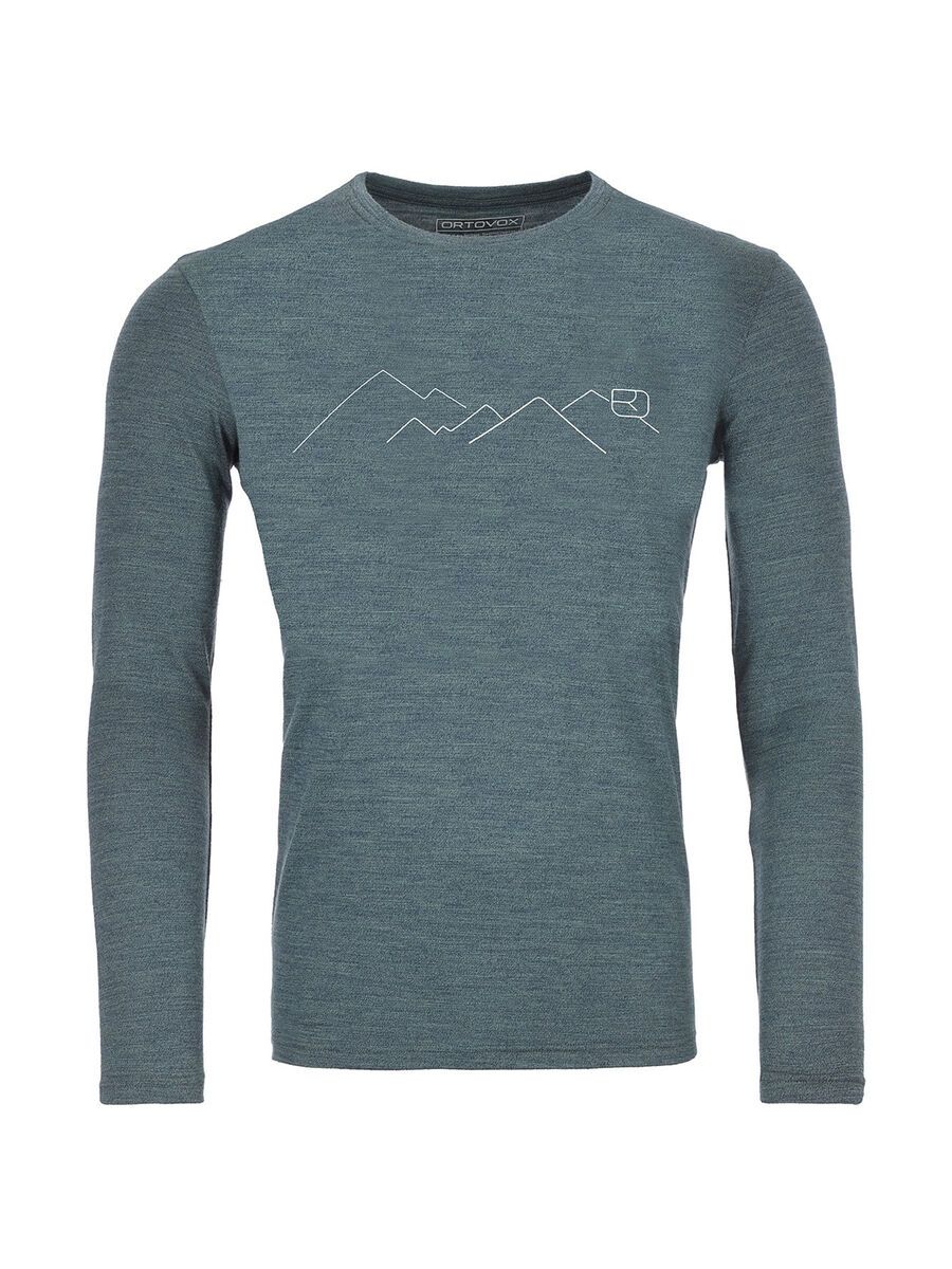 Ortovox 185 Merino Mountain Long Sleeve M, green forest blend - Bild 1