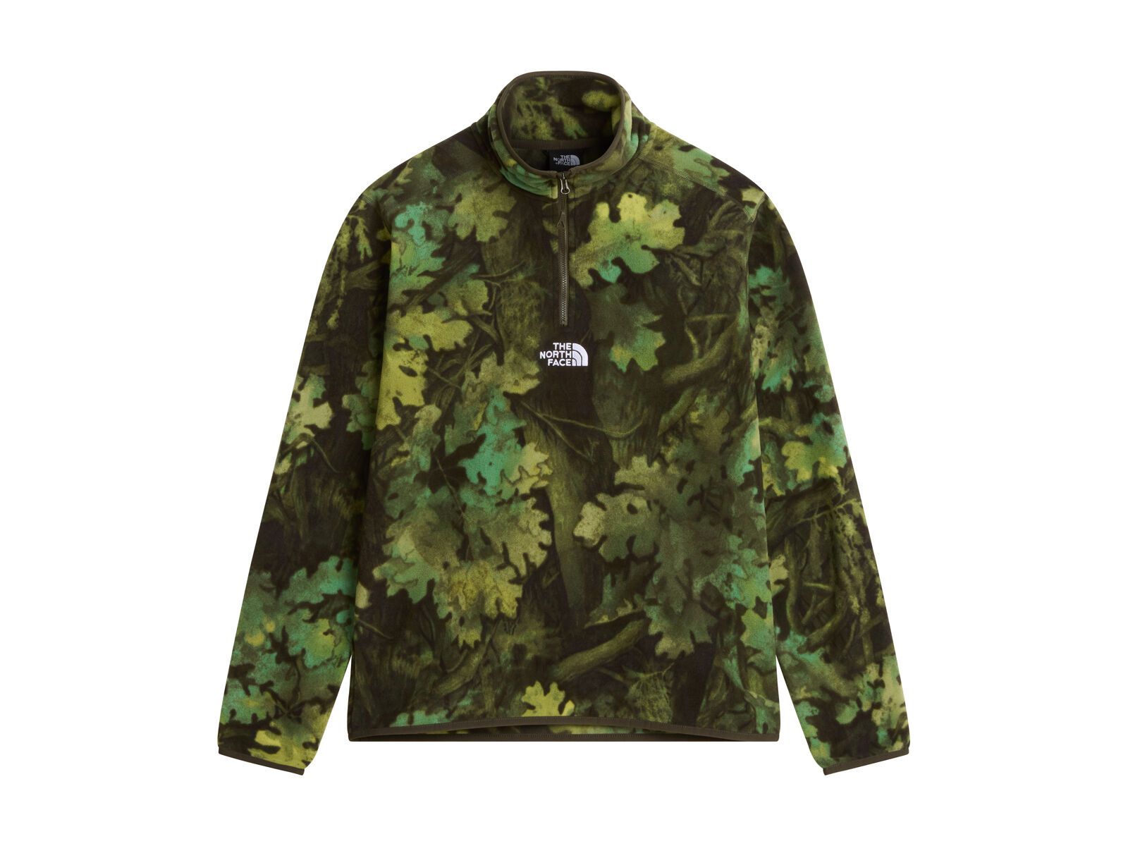 The North Face M Novelty Logo Glacier 1/4 Zip Print, new taupe green yosemit - Bild 1