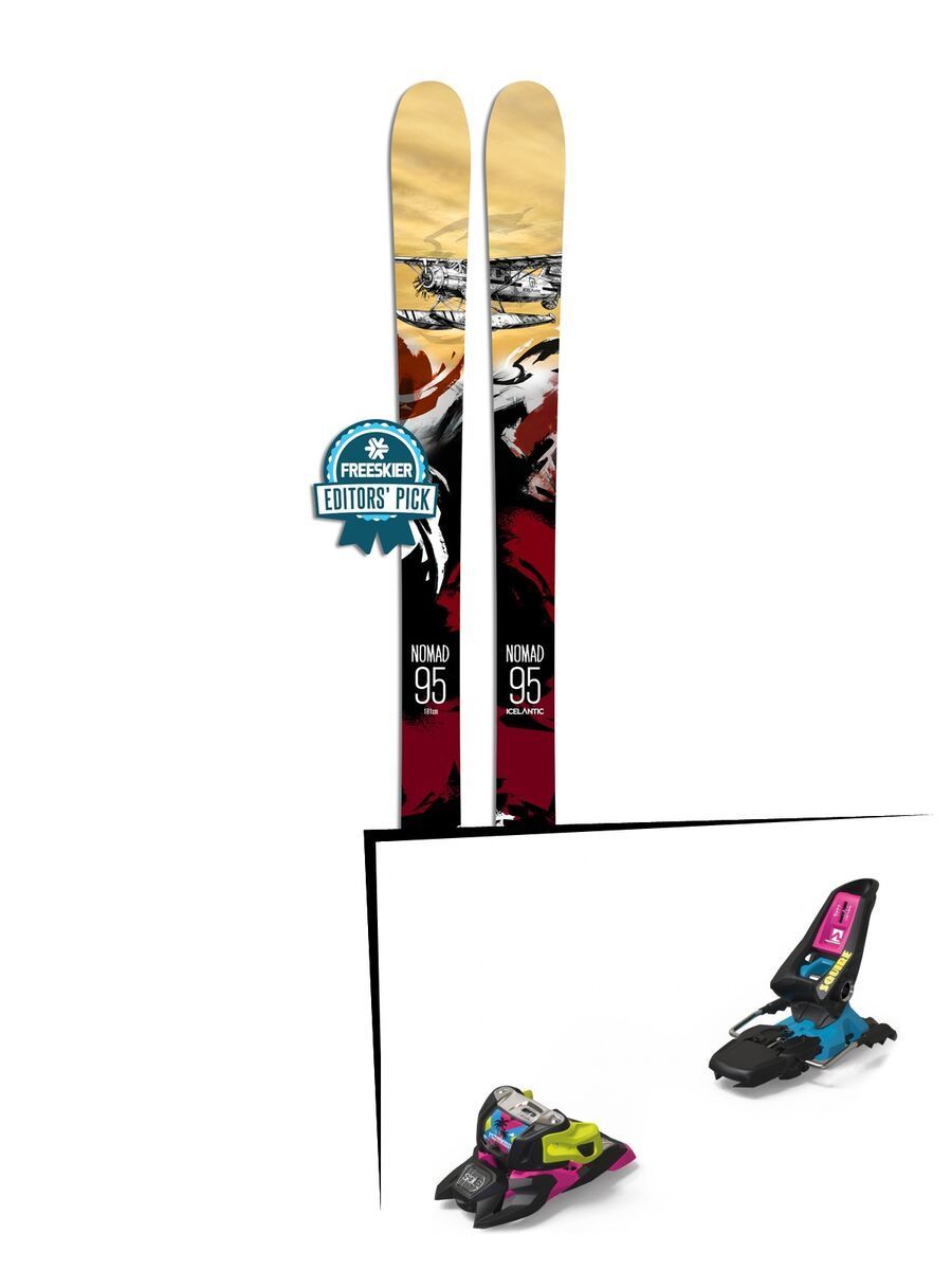 Set: Icelantic Nomad 95 2018 + Marker Squire 11 ID black/pink/blue - Bild 1